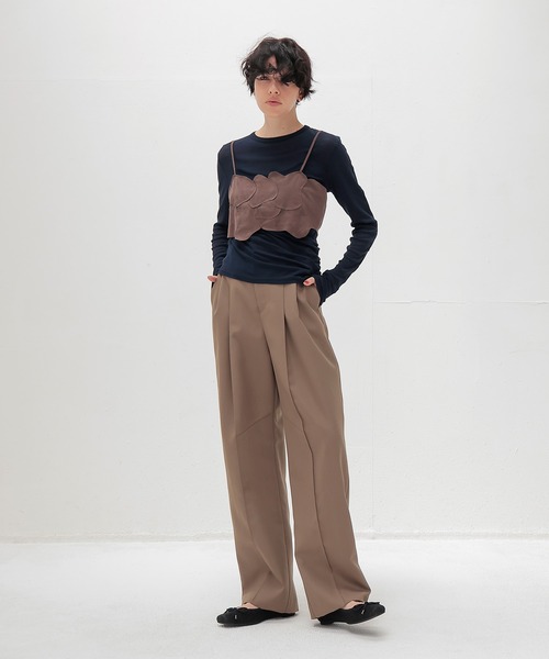 DRESSLAVE(ドレスレイブ)の「suiting 2tuck trousers(スーチングツータックトラウザーズ)(スラックス・レディース・ブラウン/ネイビー・38/36)」の10枚目の写真