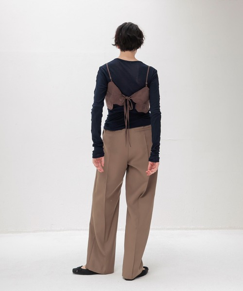 DRESSLAVE(ドレスレイブ)の「suiting 2tuck trousers(スーチングツータックトラウザーズ)(スラックス・レディース・ブラウン/ネイビー・38/36)」の12枚目の写真