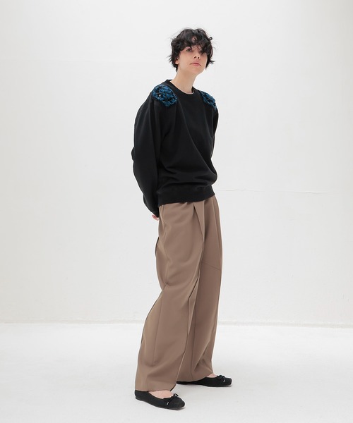 DRESSLAVE(ドレスレイブ)の「suiting 2tuck trousers(スーチングツータックトラウザーズ)(スラックス・レディース・ブラウン/ネイビー・38/36)」の14枚目の写真