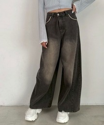 OLIVE des OLIVE | 【後ろ姿も映える！/S.Mサイズ展開】キラキラワイドデニムパンツ(デニムパンツ)