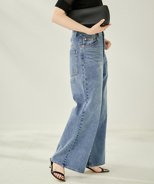 plage(プラージュ)の「CINCH BACK DENIM パンツ(デニムパンツ・レディース・ライトブルー・38/36/34)」の16枚目の写真