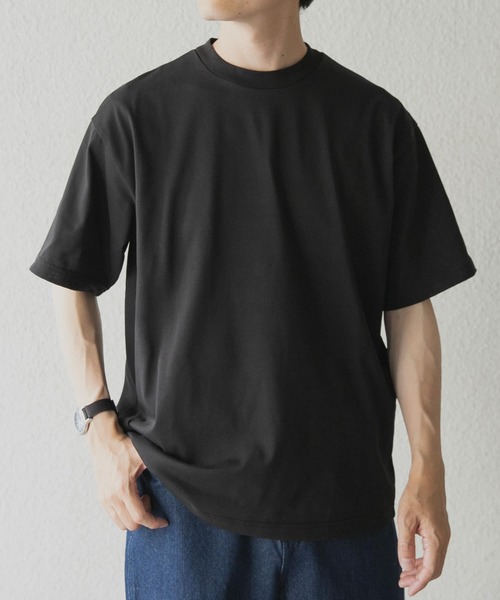 ITEMS URBANRESEARCH(アイテムズ アーバンリサーチ)の「『接触冷感/UVカット』シルケットクルーネックTシャツ(Tシャツ/カットソー・メンズ・グレー系その他/ブラック/グリーン/ホワイト・LARGE/MEDIUM/SMALL)」の14枚目の写真