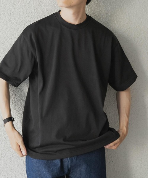 ITEMS URBANRESEARCH(アイテムズ アーバンリサーチ)の「『接触冷感/UVカット』シルケットクルーネックTシャツ(Tシャツ/カットソー・メンズ・グレー系その他/ブラック/グリーン/ホワイト・LARGE/MEDIUM/SMALL)」の15枚目の写真