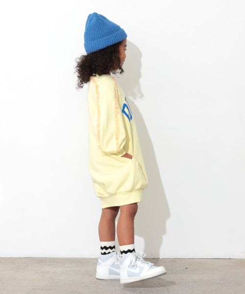 Ocean&Ground（オーシャン&グラウンド）の「ｶﾚｯｼﾞﾛｺﾞｽｳｪｯﾄﾜﾝﾋﾟｰｽ（ワンピース・キッズ・ライトグレー/ブルー系その他/チャコール/イエロー・140/130/100/90/120/110）」の6枚目の写真