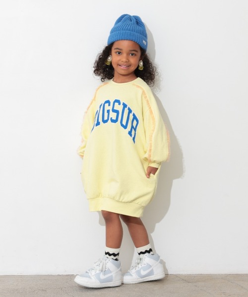 Ocean&Ground（オーシャン&グラウンド）の「ｶﾚｯｼﾞﾛｺﾞｽｳｪｯﾄﾜﾝﾋﾟｰｽ（ワンピース・キッズ・ライトグレー/ブルー系その他/チャコール/イエロー・140/130/100/90/120/110）」の8枚目の写真