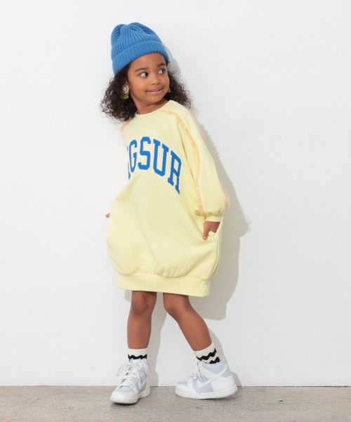 Ocean&Ground（オーシャン&グラウンド）の「ｶﾚｯｼﾞﾛｺﾞｽｳｪｯﾄﾜﾝﾋﾟｰｽ（ワンピース・キッズ・ライトグレー/ブルー系その他/チャコール/イエロー・140/130/100/90/120/110）」の9枚目の写真