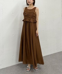 ギャザービスチェ×ノースリワンピースset