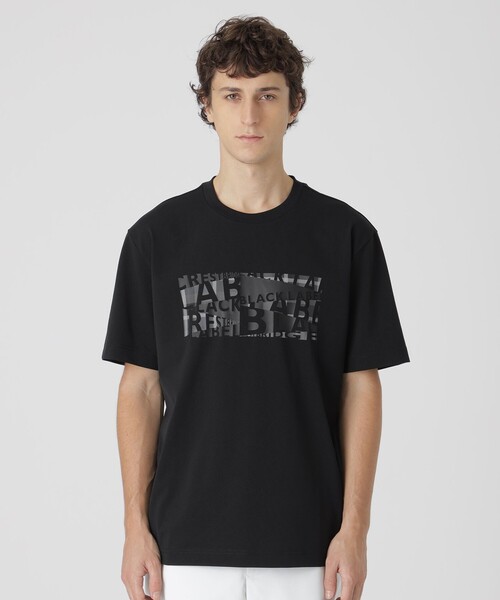 BLACK LABEL CRESTBRIDGE(ブラックレーベル・クレストブリッジ)の「【一部店舗限定】ジオメトリックロゴグラフィックTシャツ(Tシャツ/カットソー・メンズ・ブラック/オフホワイト/ピンク系その他2・XL/M/L)」の1枚目の写真