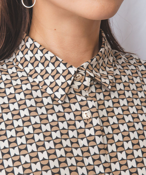 ナラカミーチェ（NARACAMICIE）/【NARACAMICIE】幾何柄ノースリワンピース NARACAMICIE】幾何柄ノースリワンピース（ワンピース）｜NARACAMICIE