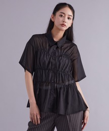 シースルー」に該当するシャツ/ブラウス（ブラック/黒色系