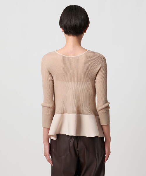 UNITED ARROWS（ユナイテッドアローズ）の「シアー リボン 2WAYカーディガン ウォッシャブル（カーディガン/ボレロ・レディース・ブラック/ベージュ/ネイビー・FREE）」の17枚目の写真