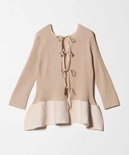 UNITED ARROWS（ユナイテッドアローズ）の「シアー リボン 2WAYカーディガン ウォッシャブル（カーディガン/ボレロ・レディース・ブラック/ベージュ/ネイビー・FREE）」の18枚目の写真