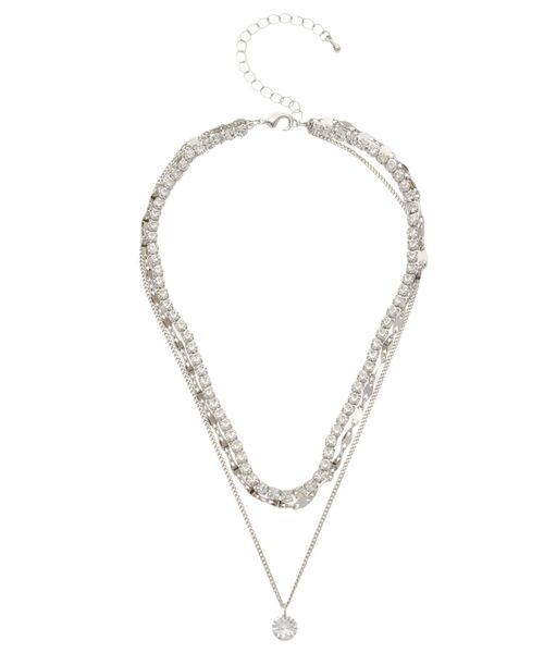 EVRIS（エヴリス）の「RHINESTONE 3連ネックレス（ネックレス・レディース・ゴールド/シルバー・FREE）」の2枚目の写真