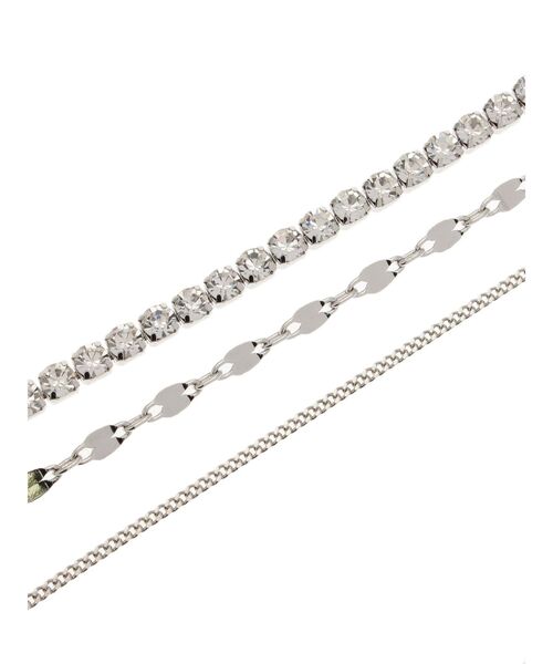 EVRIS（エヴリス）の「RHINESTONE 3連ネックレス（ネックレス・レディース・ゴールド/シルバー・FREE）」の9枚目の写真