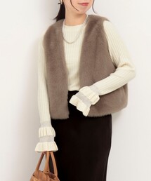 MICO COULIER | フェイクミンクファーベスト(ブルゾン)