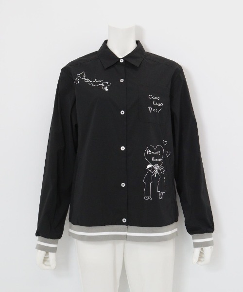 Picone CLUB(ピッコーネクラブ)の「UV撥水タフタブルゾン(ブルゾン・レディース・ブラック/ホワイト/イエロー・S/M/L)」の3枚目の写真