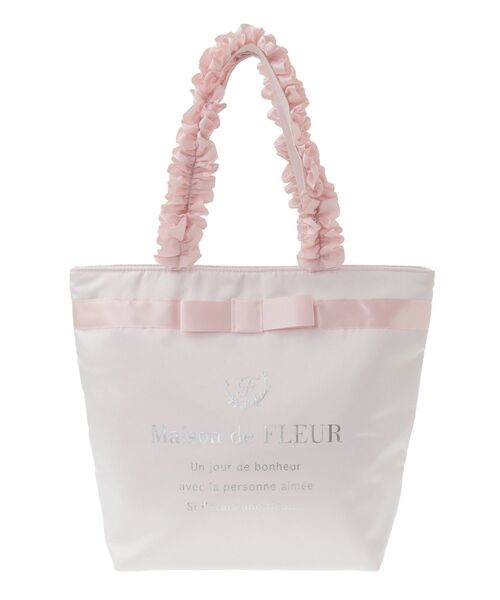 Maison de FLEUR(メゾンドフルール)の「ブランドロゴフリルハンドルトートMバッグ(トートバッグ・レディース・ライトピンク/ブラック/ライトブルー/ピンク・FREE)」の19枚目の写真