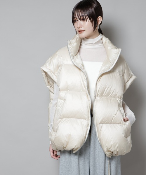   ベージュ（白）ダウンベスト セール】upper hights/Chur BEIGE（ダウンベスト）｜upperhights