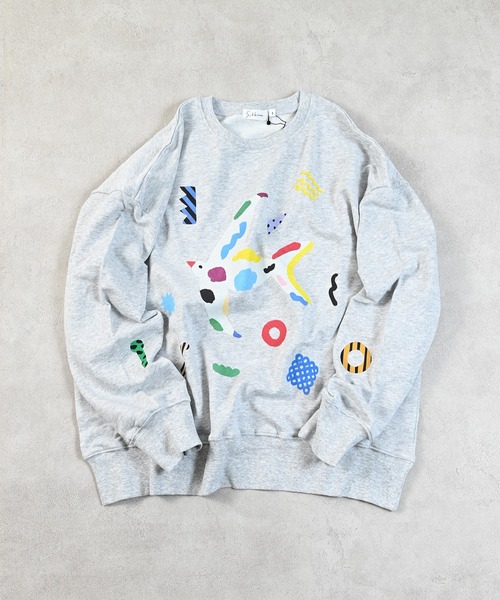 MARKEY'S（マーキーズ）の「【Subikiawa】別注プリントトレーナー/おとな（スウェット・レディース・エメラルド/ホワイト系その他/杢グレー・160cm）」の3枚目の写真