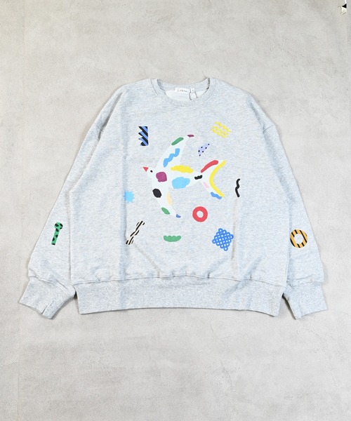 MARKEY'S（マーキーズ）の「【Subikiawa】別注プリントトレーナー/おとな（スウェット・レディース・エメラルド/ホワイト系その他/杢グレー・160cm）」の11枚目の写真