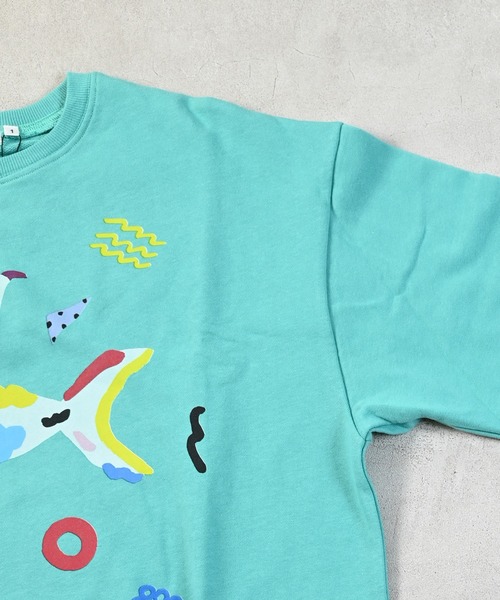 MARKEY'S（マーキーズ）の「【Subikiawa】別注プリントトレーナー/おとな（スウェット・レディース・エメラルド/ホワイト系その他/杢グレー・160cm）」の6枚目の写真