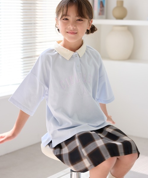 セール】【接触冷感・吸水速乾】【UNISEX】衿付きカレッジトップス