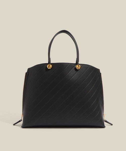 E'POR(エポール)の「【E'POR】【数量限定】Y BAG Medium Emboss(トートバッグ・レディース・ベージュ/ブラック・FREE)」の3枚目の写真