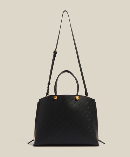E'POR(エポール)の「【E'POR】【数量限定】Y BAG Medium Emboss(トートバッグ・レディース・ベージュ/ブラック・FREE)」の9枚目の写真