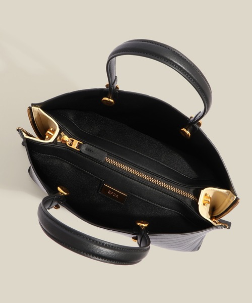 E'POR(エポール)の「【E'POR】【数量限定】Y BAG Medium Emboss(トートバッグ・レディース・ベージュ/ブラック・FREE)」の14枚目の写真
