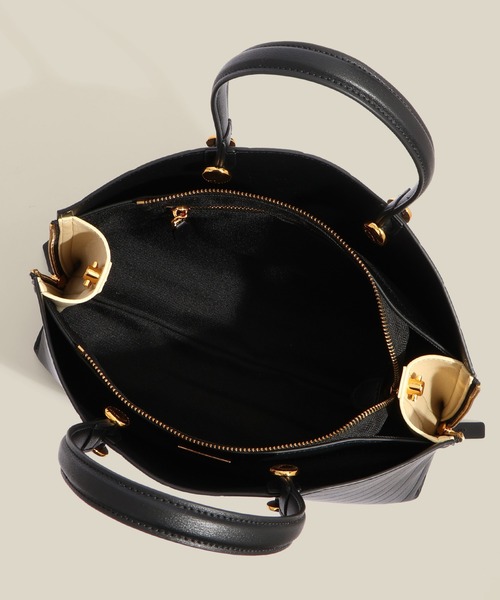 E'POR(エポール)の「【E'POR】【数量限定】Y BAG Medium Emboss(トートバッグ・レディース・ベージュ/ブラック・FREE)」の15枚目の写真
