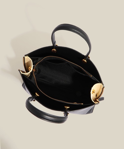 E'POR(エポール)の「【E'POR】【数量限定】Y BAG Medium Emboss(トートバッグ・レディース・ベージュ/ブラック・FREE)」の17枚目の写真