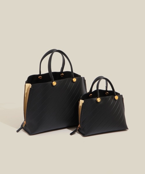 E'POR(エポール)の「【E'POR】【数量限定】Y BAG Medium Emboss(トートバッグ・レディース・ベージュ/ブラック・FREE)」の18枚目の写真