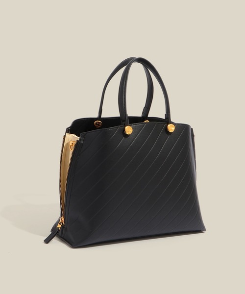 E'POR(エポール)の「【E'POR】【数量限定】Y BAG Medium Emboss(トートバッグ・レディース・ベージュ/ブラック・FREE)」の21枚目の写真