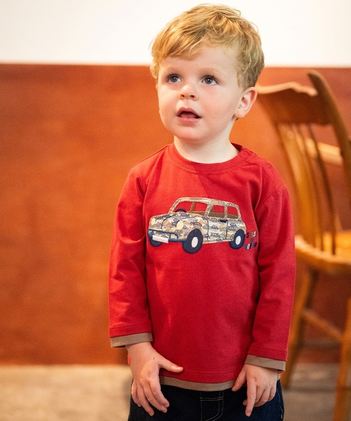 sense of wonder（センスオブワンダー）の「リバティカーズ長袖Tシャツ（Tシャツ/カットソー・キッズ・ブルー/レッド・80ｃｍ/120cm/130cm/90cm/100cm/110cm）」の2枚目の写真