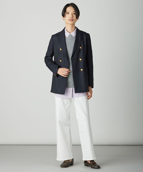 J.PRESS(ジェイプレス)の「DRALON MERINO ニット ベスト(ベスト・レディース・ライトグレー系/ネイビー系/ワイン系/ベージュ系・MEDIUM/LARGE)」の6枚目の写真
