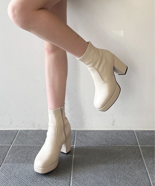 one way（ワンウェイ）の「ストレッチショートブーツ（ブーツ・レディース・アイボリー/ブラック/ブラック系その他・SMALL/MEDIUM/LARGE）」の20枚目の写真