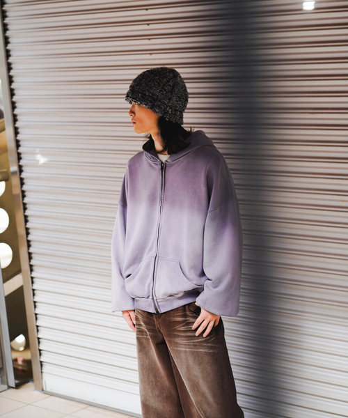 JERZEES(ジャージーズ)の「JERZEES別注ZIP UP HOODIE(パーカー・メンズ・ブラック/パープル・MEDIUM/LARGE)」の4枚目の写真