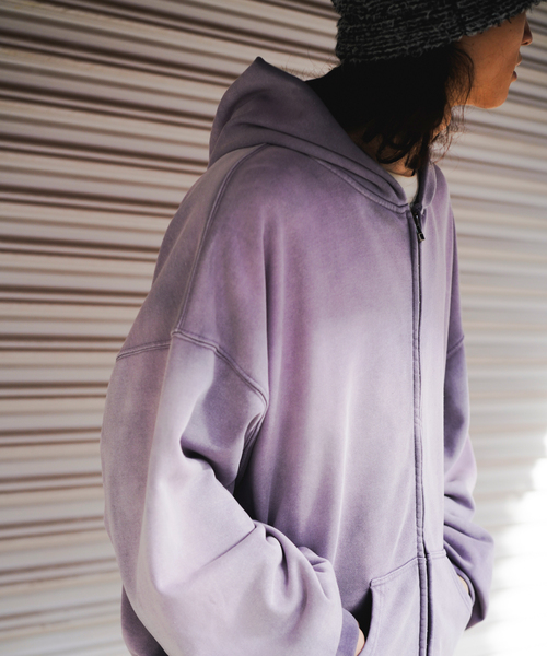 JERZEES(ジャージーズ)の「JERZEES別注ZIP UP HOODIE(パーカー・メンズ・ブラック/パープル・MEDIUM/LARGE)」の6枚目の写真