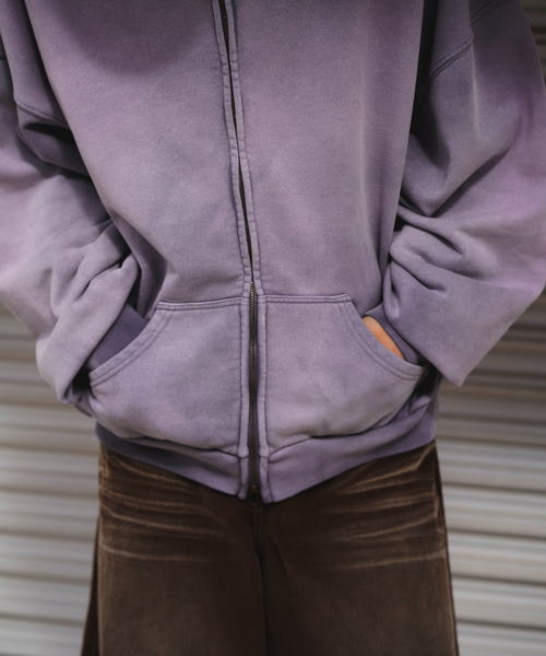 JERZEES(ジャージーズ)の「JERZEES別注ZIP UP HOODIE(パーカー・メンズ・ブラック/パープル・MEDIUM/LARGE)」の7枚目の写真