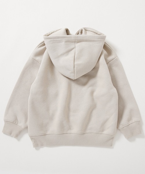 devirock（デビロック）の「ビッグシルエット 裏起毛プルパーカー（パーカー・キッズ・ライトグレー/ベージュ系/グリーン系/ピンク系/ブラック/ダークグリーン・100cm/110cm/120cm/130cm/140cm/150cm/160cm）」の18枚目の写真