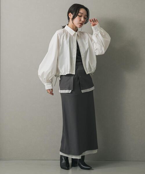 SENSE OF PLACE by URBAN RESEARCH（センスオブプレイスバイアーバンリサーチ）の「ワイドシャフトミドルブーツ（ブーツ・レディース・ブラック/ベージュ・SMALL/LARGE/MEDIUM）」の6枚目の写真