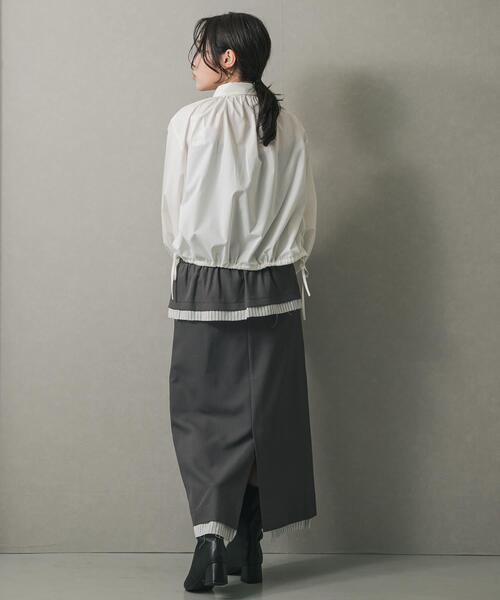 SENSE OF PLACE by URBAN RESEARCH（センスオブプレイスバイアーバンリサーチ）の「ワイドシャフトミドルブーツ（ブーツ・レディース・ブラック/ベージュ・SMALL/LARGE/MEDIUM）」の7枚目の写真