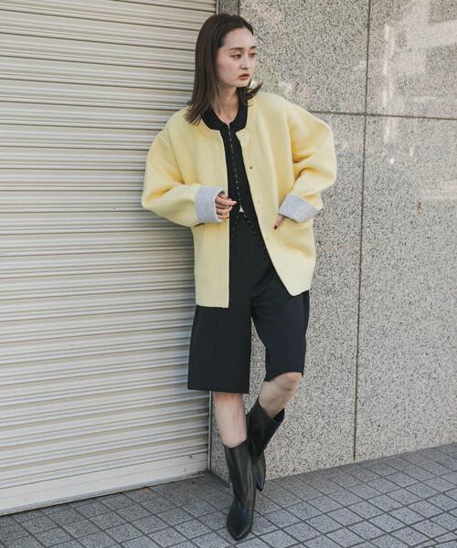 SENSE OF PLACE by URBAN RESEARCH（センスオブプレイスバイアーバンリサーチ）の「ワイドシャフトミドルブーツ（ブーツ・レディース・ブラック/ベージュ・SMALL/LARGE/MEDIUM）」の9枚目の写真