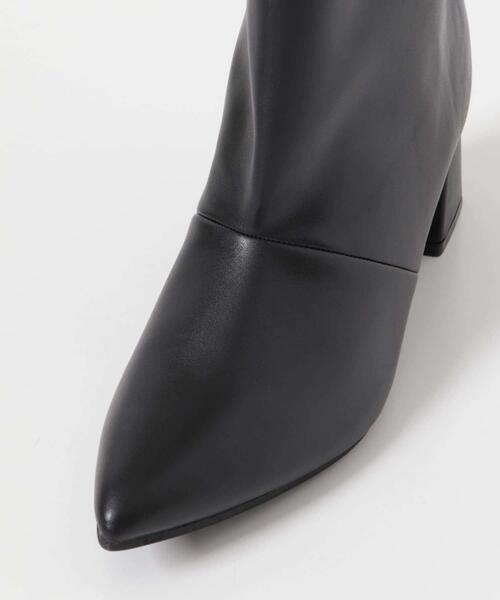 SENSE OF PLACE by URBAN RESEARCH（センスオブプレイスバイアーバンリサーチ）の「ワイドシャフトミドルブーツ（ブーツ・レディース・ブラック/ベージュ・SMALL/LARGE/MEDIUM）」の16枚目の写真