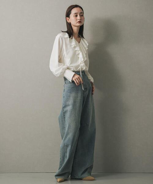 SENSE OF PLACE by URBAN RESEARCH（センスオブプレイスバイアーバンリサーチ）の「ワイドシャフトミドルブーツ（ブーツ・レディース・ブラック/ベージュ・SMALL/LARGE/MEDIUM）」の18枚目の写真