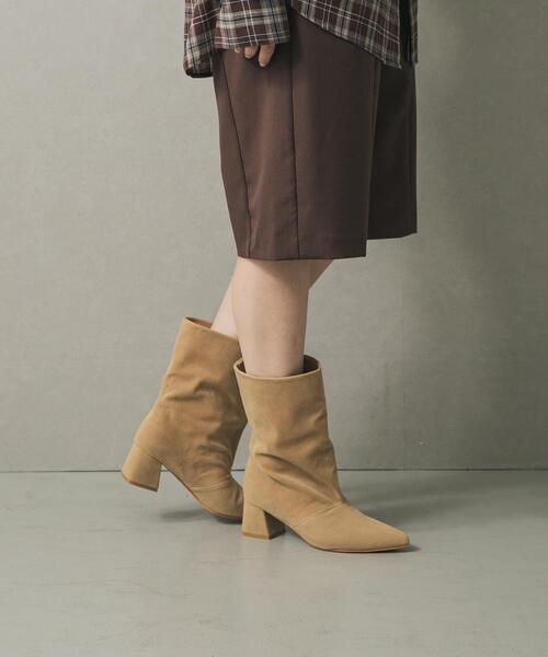 SENSE OF PLACE by URBAN RESEARCH（センスオブプレイスバイアーバンリサーチ）の「ワイドシャフトミドルブーツ（ブーツ・レディース・ブラック/ベージュ・SMALL/LARGE/MEDIUM）」の19枚目の写真