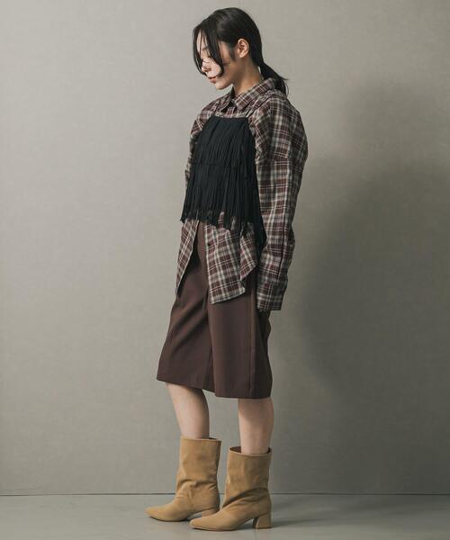 SENSE OF PLACE by URBAN RESEARCH（センスオブプレイスバイアーバンリサーチ）の「ワイドシャフトミドルブーツ（ブーツ・レディース・ブラック/ベージュ・SMALL/LARGE/MEDIUM）」の22枚目の写真