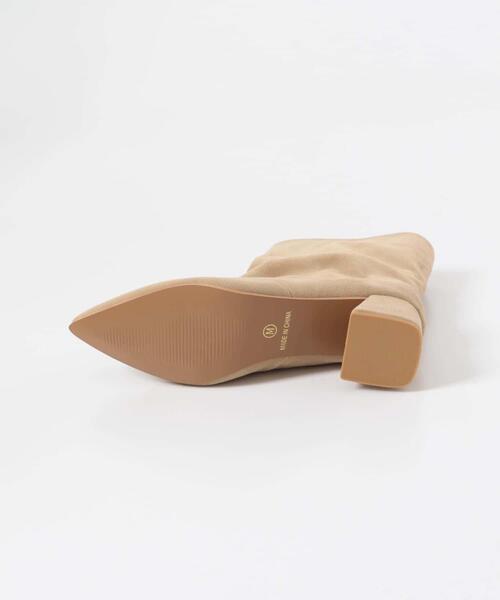 SENSE OF PLACE by URBAN RESEARCH（センスオブプレイスバイアーバンリサーチ）の「ワイドシャフトミドルブーツ（ブーツ・レディース・ブラック/ベージュ・SMALL/LARGE/MEDIUM）」の5枚目の写真