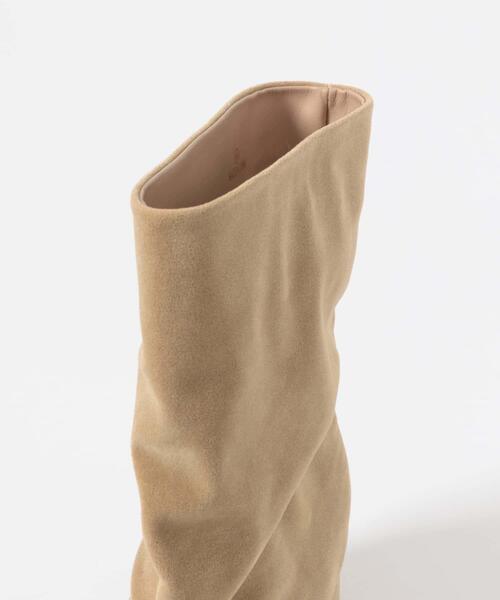 SENSE OF PLACE by URBAN RESEARCH（センスオブプレイスバイアーバンリサーチ）の「ワイドシャフトミドルブーツ（ブーツ・レディース・ブラック/ベージュ・SMALL/LARGE/MEDIUM）」の4枚目の写真