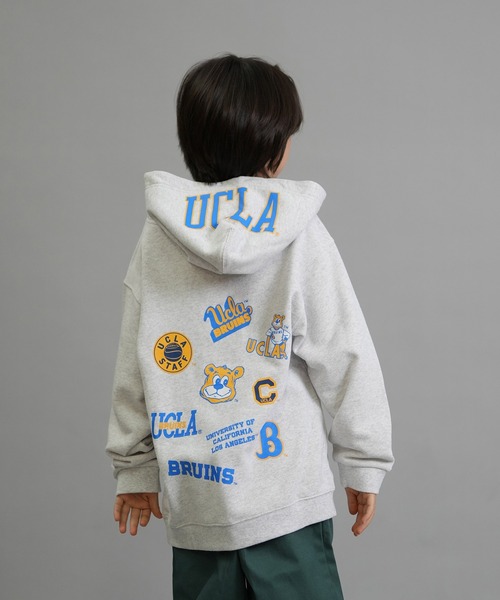 ANTIBAL(アンティバル)の「【ムラサキスポーツ限定】ANTIBAL/アンティバル プルオーバー パーカー キッズ UCLA スウェット フーディー ロゴ バックプリント 裏毛 254AN3PK115(パーカー・キッズ・ヘザーグレー/ベージュ・130cm/140cm/150cm/160cm)」の2枚目の写真
